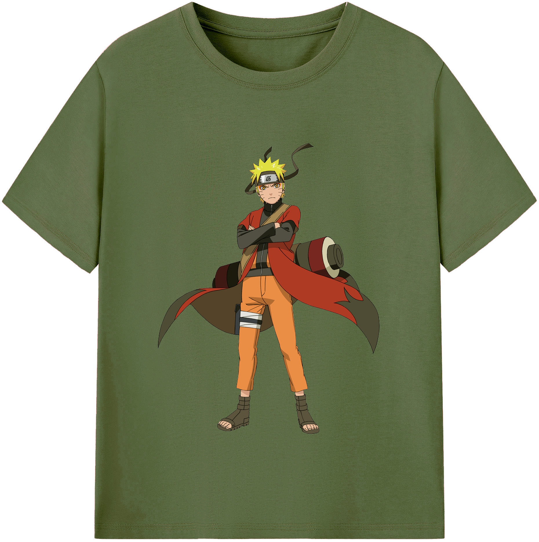 （画像用） NARUTO -ナルト- うずまき ナルト Uzumaki Naruto 綿100％半袖Tシャツ（フロントプリント）